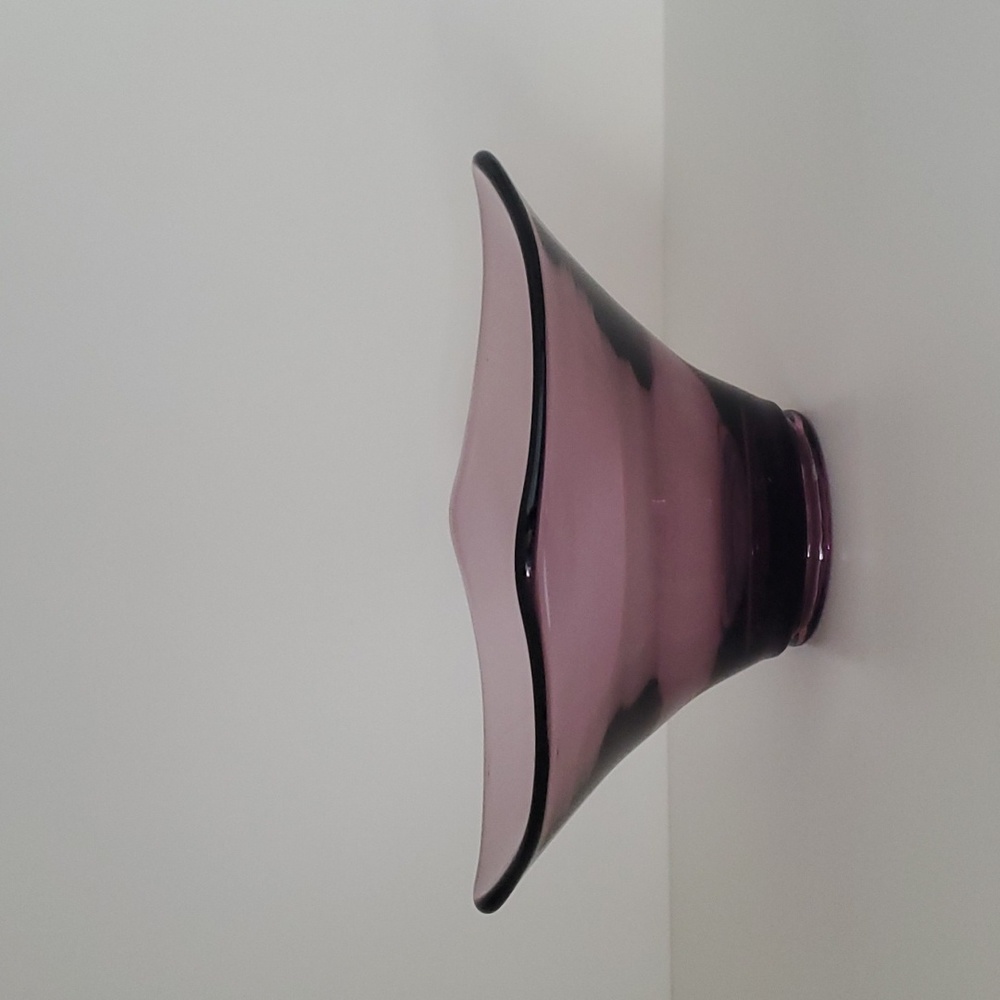 Vintage Viking Art Glass Amethyst bowl Dish